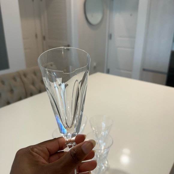 Waterford Crystal Clear Wine Glass Pair - Picture 7 of 7